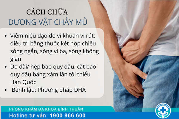 Cách điều trị dương vật chảy mủ