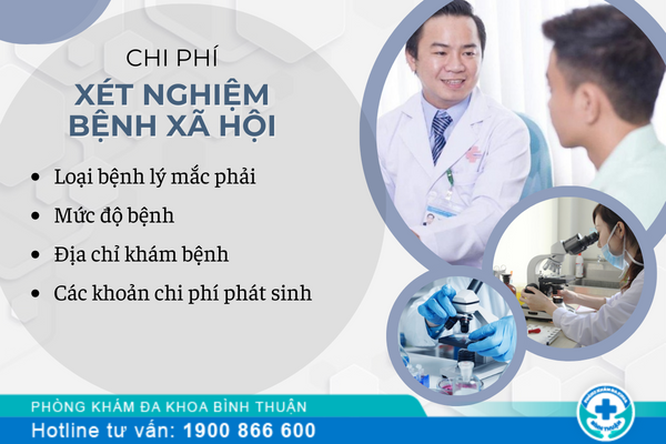 Chi phí kiểm tra bệnh xã hội là bao nhiêu?